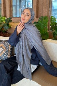 Lamelif Piliseli Bambu Şal Füme