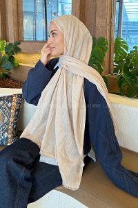 Lamelif piliseli Bambu Şal Kum Beji