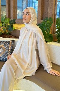 Lamelif Su Yolu Desen Janjan Jakar Şal Bej