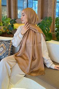 Lamelif Su Yolu Desen Janjan Jakar Şal Sütlü Kahve