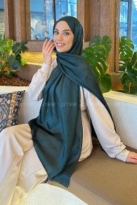 Lamelif Su Yolu Desen Janjan Jakar Şal Zümrüt Yeşili