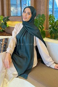 Lamelif Su Yolu Desen Janjan Jakar Şal Zümrüt Yeşili