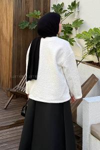 Lamelif Teddy Ceket Ekru