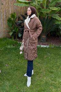 Brown Jacket Collar Long Arm Coat