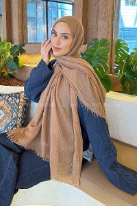 Lamelif Tozlu Kahve Bürümcük Şal