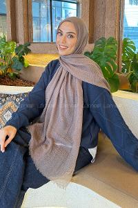 Modalamelif Bürümcük Şal Koyu Vizon