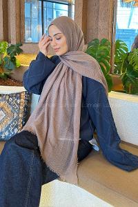 Modalamelif Bürümcük Şal Koyu Vizon