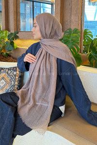 Modalamelif Bürümcük Şal Koyu Vizon