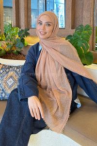 Camel Cotton Fabric Straight Shawl