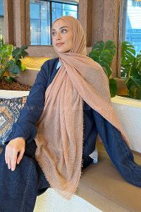 Camel Cotton Fabric Straight Shawl