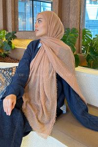 Camel Cotton Fabric Straight Shawl