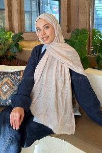 Modalamelif Piliseli Bambu Şal Koyu Taş