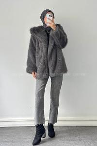 Lamelif Kürk Mont Antrasit