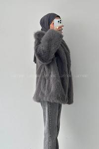 Lamelif Kürk Mont Antrasit