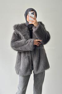 Lamelif Kürk Mont Antrasit