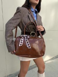 Kadın Suni Deri Omuz ve El Çantası fular Kombin