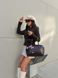 Kadın Suni Deri Omuz ve El Çantası fular Kombin