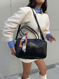 Kadın Suni Deri Omuz ve El Çantası fular Kombin