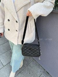 Kapitone Fermuarlı Mıknatıs Kapak Bölmeli Çok Gözlü Günlük Kadın Omuz Çantası