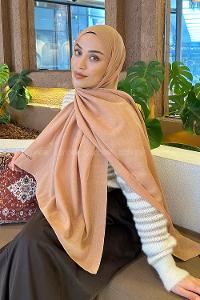 Lamelif Camel Keten Şal