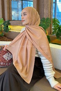 Lamelif Camel Keten Şal