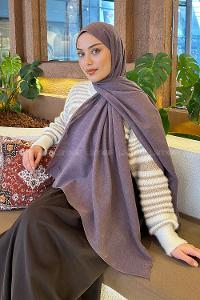 Lamelif Keten Şal Eflatun