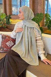 Modalamelif Keten Şal Açık Yeşil