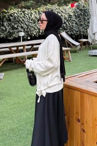 Natural V Neck Long Arm Acrylic Polyester Cardigan