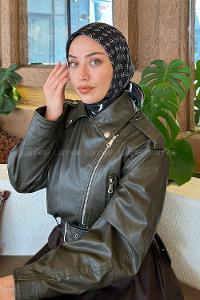 Lamelif G Desen Rayon Eşarp Siyah