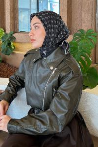 Lamelif G Desen Rayon Eşarp Siyah