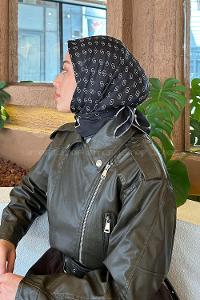Lamelif G Desen Rayon Eşarp Siyah