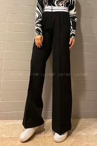 Lamelif Garnili Pantolon Siyah