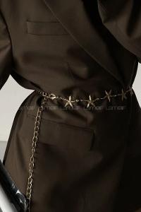 Lamelif Gold Yıldız Zincir Kemer