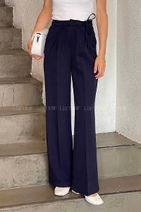 Lamelif İp Detaylı Pantolon Lacivert