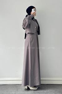 Lamelif Jileli İkili Takım Gri