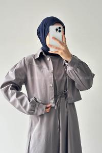 Lamelif Jileli İkili Takım Gri