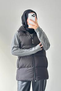 Lamelif Şişme Yelek Siyah