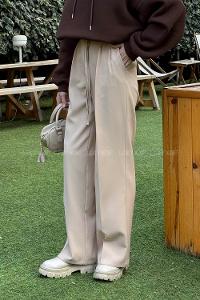 Lamelif İp Detaylı Pantolon Bej