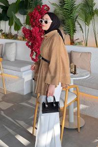 Lamelif Kemerli Panço Camel