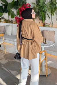 Lamelif Kemerli Panço Camel