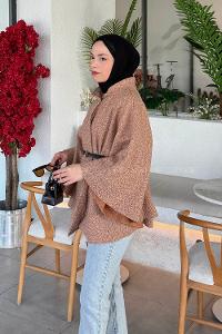 Lamelif Kemerli Panço Camel