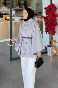Lamelif Kemerli Panço Gri