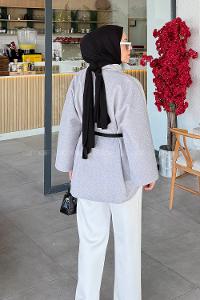 Lamelif Kemerli Panço Gri