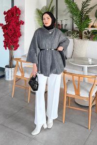 Lamelif Kemerli Panço Gri