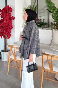 Lamelif Kemerli Panço Gri