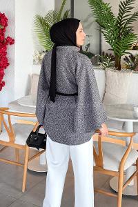 Lamelif Kemerli Panço Gri