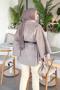 Lamelif Kemerli Panço Taş Rengi