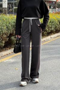 Lamelif Şerit Detaylı Eşofman Altı Antrasit