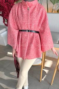 Lamelif Tesettür Kemerli Panço Pembe