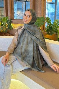 Lamelif Bulut Desen Bambu Şal Adaçayı